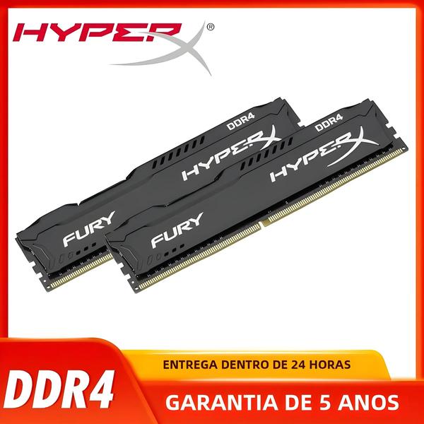 Imagem de Memória RAM HyperX Fury DDR4 - 8GB, 16GB, 32GB (3600MHz, 3200MHz, 2666MHz, 2400MHz, 2133MHz)