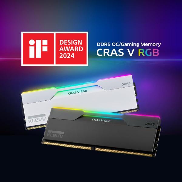 Imagem de Memória RAM KLEVV CRAS V RGB DDR5 64GB (2x32GB) 6400 MHz CL32