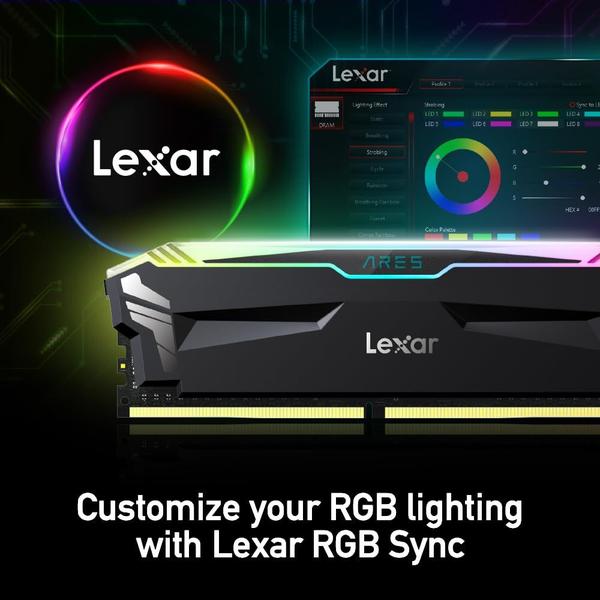 Imagem de Memória RAM Lexar ARES RGB 32GB (2x16GB) DDR4 3600MT/s CL18