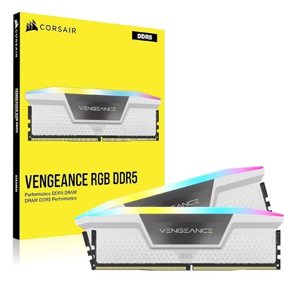 Memória Ram Para PC 32GB Corsair Vengeance RGB DDR5 2x16Gb 6000Mhz CL36 CMH32GX5M2E6000C36W