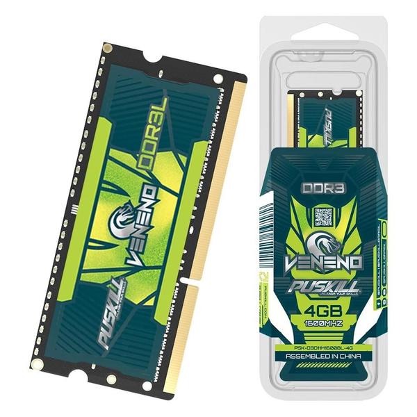 Imagem de Memória RAM Portátil PUSKILL - DDR3/DDR3L 204pin (2GB, 4GB, 8GB) - 1333MHz/1600MHz