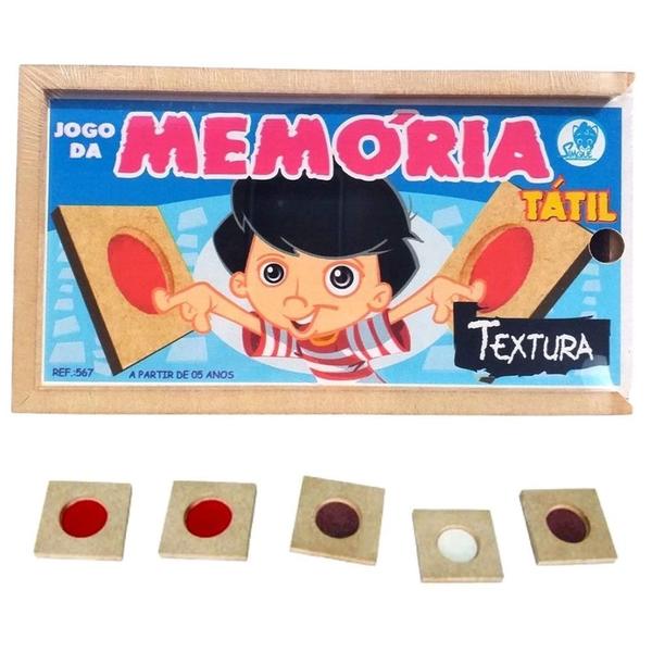 Imagem de Memória Tátil Textura Brinquedo Educativo em Madeira