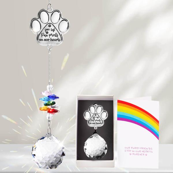 Imagem de Memorial Sun Catcher PREKIAR Paw Print Crystal 40 mm