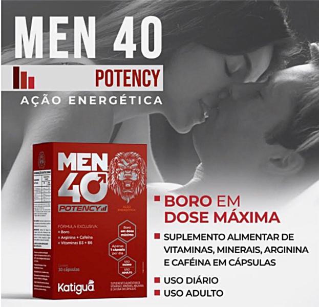 Imagem de Men 40 Potency Ação Energetica 30 Cápsulas Katigua