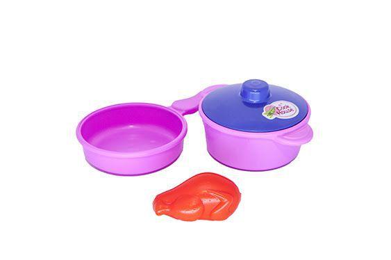 Imagem de Menina Cozinha Infantil Eletro Panela Microondas Rosa 15pç