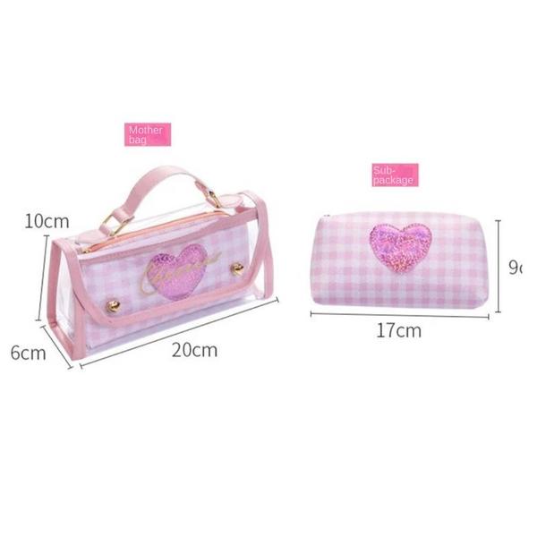 Imagem de Meninas Cute Pen Bag Mother Bag, Girl Small Fresh Papelaria