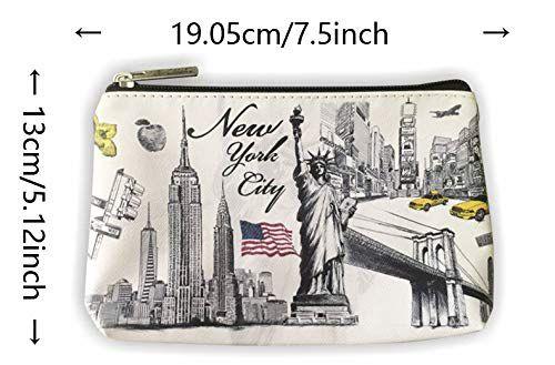 Imagem de Meninas e mulheres moda bonito Nova York lembrança zíper bolsa de viagem cosméticos saco bolsa de maquiagem (JP-330104F)