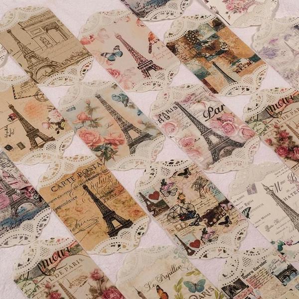 Imagem de Meninas Vintage Flor Artesanato Papel 45 Pçs Saco Estilo Europeu Scrapbooking Diário Planejador Diy