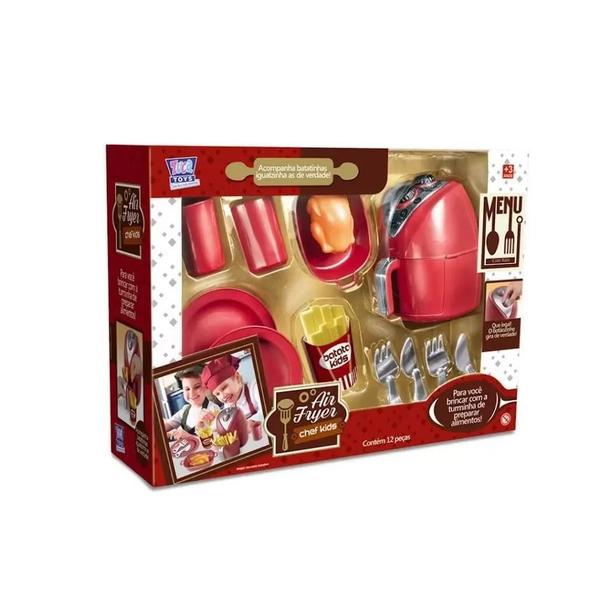 Menino Chefe Kit Cozinha Air Fryer Fruta Batedeira 19Peças - Altimar Imagem de Menino Chefe Kit Cozinha Air Fryer Fruta Batedeira 19Peças