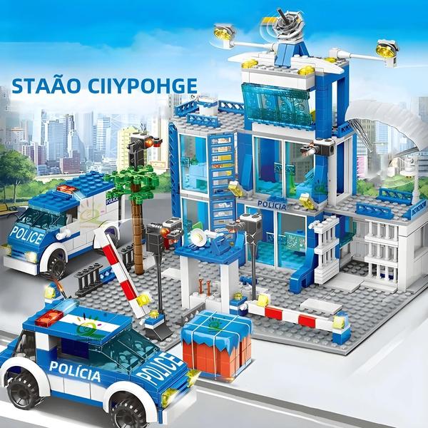 Imagem de Meninos Cidade Delegacia De Polícia Blocos De Construção Conjunto 753 Pçs Diy Figuras Carro Tijolos