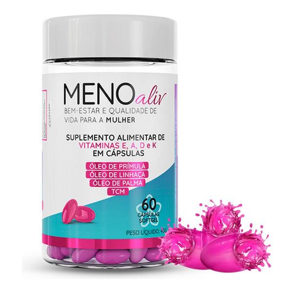 Meno Aliv - 3 Potes - Suplemento de Bem-Estar Feminino - 60 Cápsulas - Zolve Labs Imagem de Meno Aliv - 3 Potes - Suplemento de Bem-Estar Feminino - 60 Cápsulas