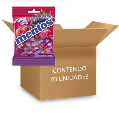 Imagem de Mentos Berry Mix Bag Individual contendo 3 pacotes de 62,1g cada