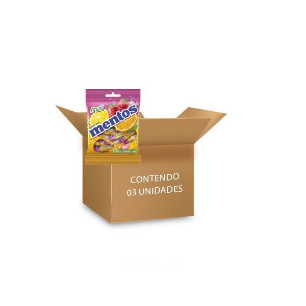 Mentos Fruit Bag Individual contendo 3 pacotes de 62,1g cada Imagem de Mentos Fruit Bag Individual contendo 3 pacotes de 62,1g cada