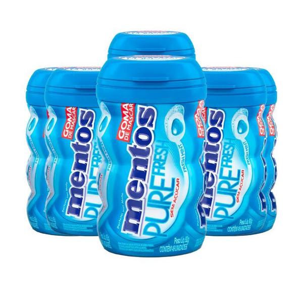 Imagem de Mentos Potão Pure Fresh Mint Zero Açúcar contendo 6 frascos de 92g cada 