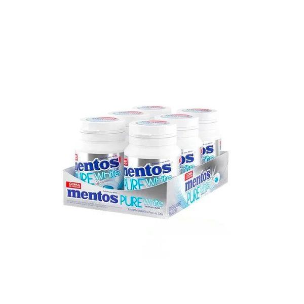 Imagem de Mentos Pote Pure White Menta Contendo 6 Frascos Com 28 Unidades Cada