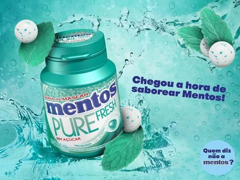 Mentos Pure Fresh Wintergreen Garrafa 6Un - Perfetti Imagem de Mentos Pure Fresh Wintergreen Garrafa 6Un
