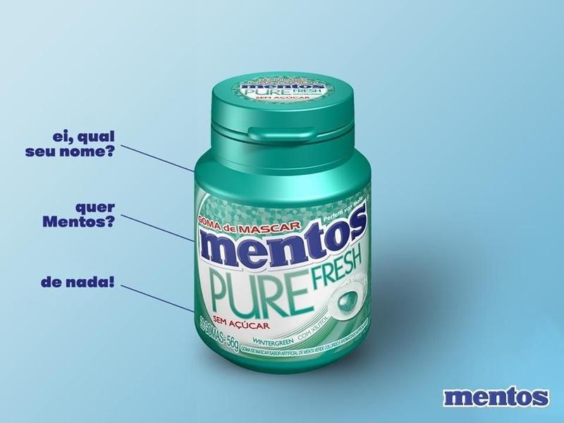 Mentos Pure Fresh Wintergreen Garrafa 6Un - Perfetti Imagem de Mentos Pure Fresh Wintergreen Garrafa 6Un