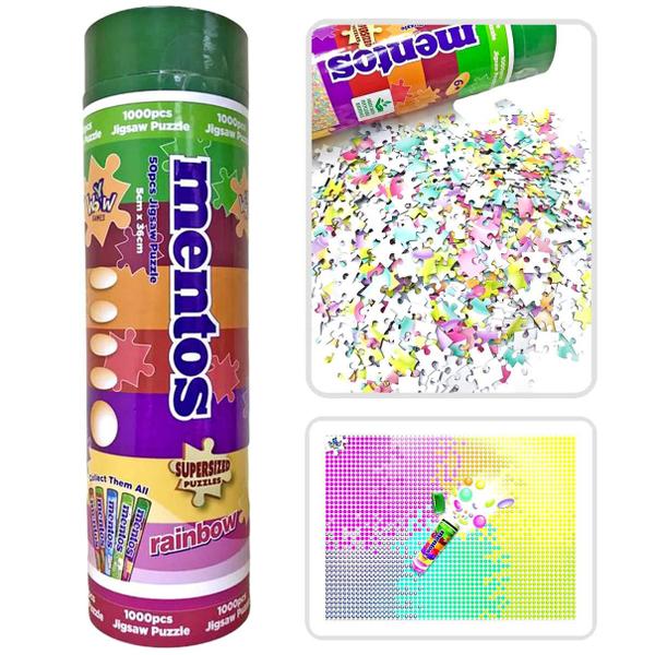 Mentos Rainbow Supersized 1.000pc Doce Colorido Jigsaw YWOW Imagem de Mentos Rainbow Supersized 1.000pc Doce Colorido Jigsaw YWOW