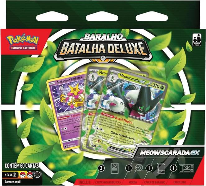 Imagem de Meowscarada Baralho Batalha Deluxe Pokémon - Copag 33098