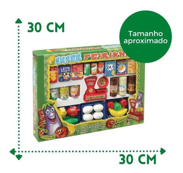 Imagem de Mercadinho Infantil Comidinhas De Brinquedo Super Feirinha 32 Pçs