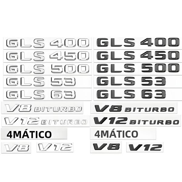 Imagem de Mercedes Benz Amg Glc200 Glc250 Gle400 Gls450 V8 V12 Biturbo 4matic Emblema De Porta-malas De Carro