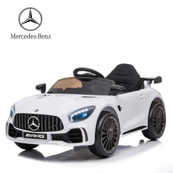 Imagem de Mercedes-Benz Mini Carro Elétrico 12v Recarregável 2 Motores Controle Remoto Luzes Som Bang Toys