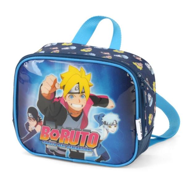 Imagem de Merendeira Lancheira Escolar Infantil Boruto Azul