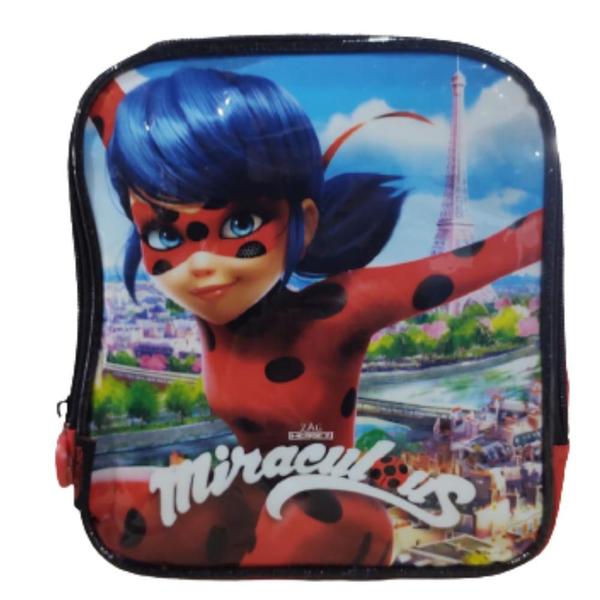 Imagem de Merendeira Lancheira Escolar Infantil Miraculous Lady Bug