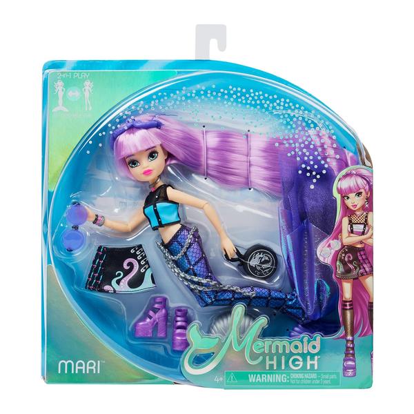 Imagem de Mermaid High, Mari Deluxe Mermaid Doll &amp Acessórios com Cauda Removível, Roupas de Boneca e 8 Acessórios de Moda, Brinquedos Infantis para Meninas de 4 anos ou mais