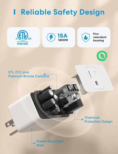 Imagem de Meross Smart Plug Mini, 15A &amp Confiável WiFi, Suporte Apple HomeKit, Siri, Alexa, Echo, Google Assistant, Nest Hub e SmartThings, App Control, Timer, No Hub Needed, 4 Pack