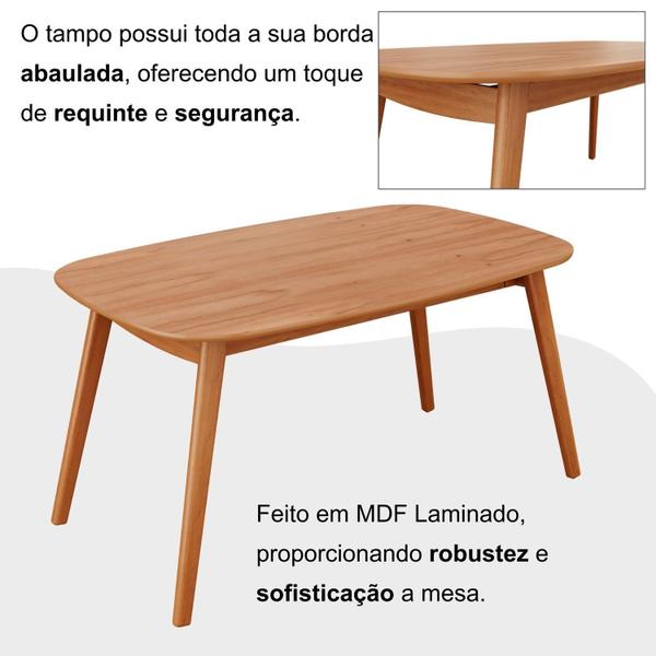 Imagem de Mesa 135cm X 80cm Mdf Laminado Ceci Yescasa Natural