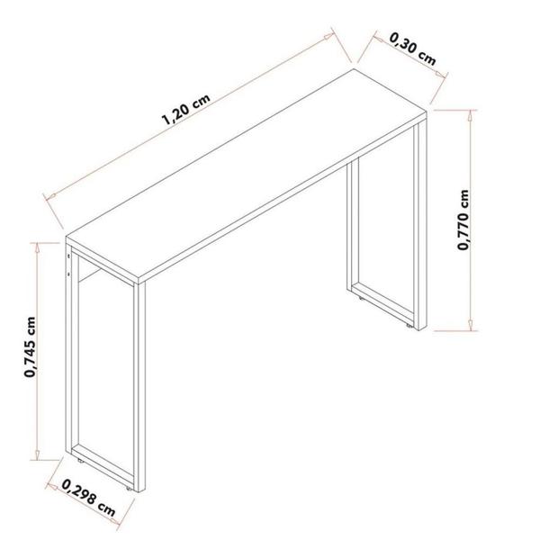 Imagem de Mesa 150 Aparador E Estante Studio Industrial Branco