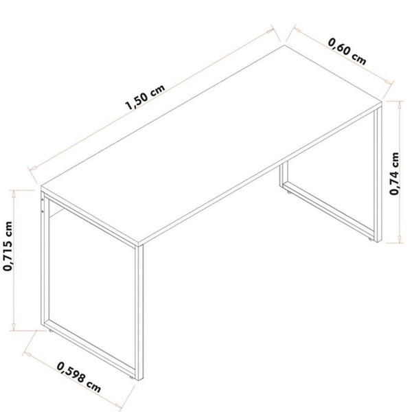 Imagem de Mesa 150 Aparador E Estante Studio Industrial Preto