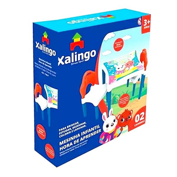 Imagem de Mesa 2 Cadeiras Meninas e Meninos Infantil até 23kg Xalingo