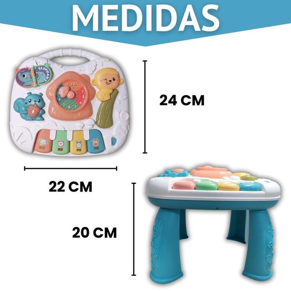 Imagem de Mesa 3 em 1 Baby Interativa Mobile Piano Mesa Com Som Brinquedo Educativo Desenvolvimento Bebê Infantil 