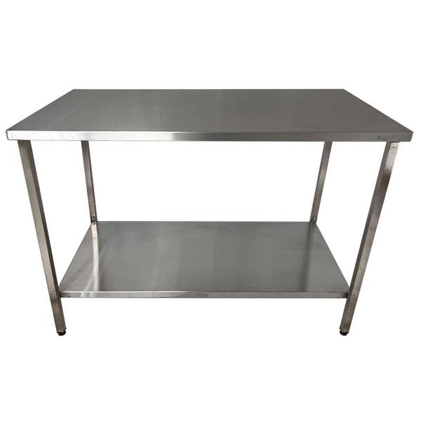 Imagem de Mesa Aço Inox Industrial 120x70x90 cm Plano Liso Nortinox