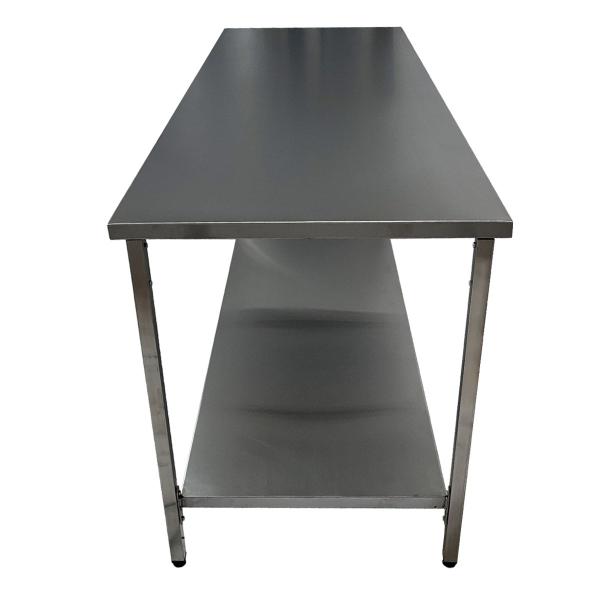 Mesa Aço Inox Industrial 190x70x90 cm Plano Liso Nortinox Imagem de Mesa Aço Inox Industrial 190x70x90 cm Plano Liso Nortinox