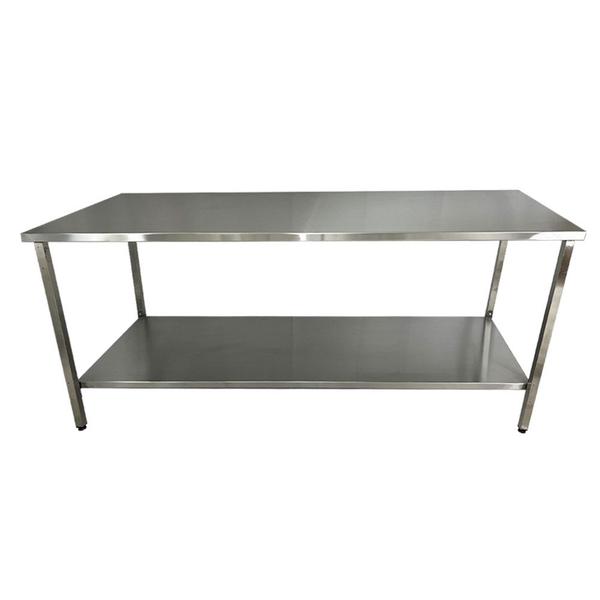 Mesa Aço Inox Industrial 190x70x90 cm Plano Liso Nortinox Imagem de Mesa Aço Inox Industrial 190x70x90 cm Plano Liso Nortinox