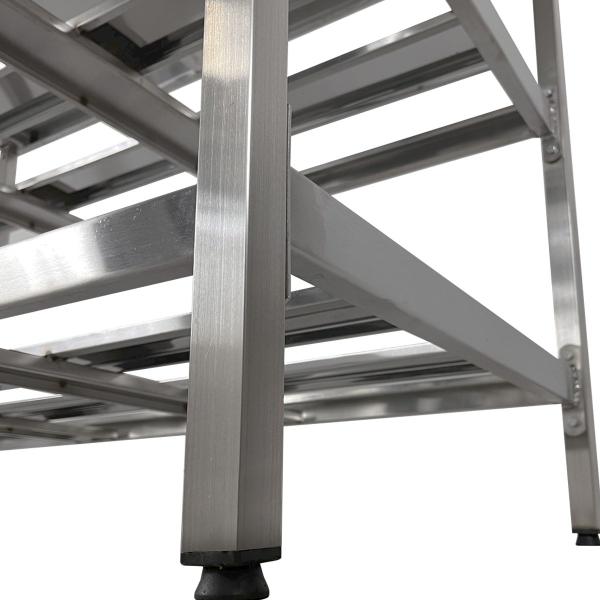 Mesa Aço Inox Profissional 130x60x90 cm com 2 Prateleiras Fenestradas com Espelho Nortinox Imagem de Mesa Aço Inox Profissional 130x60x90 cm com 2 Prateleiras Fenestradas com Espelho Nortinox