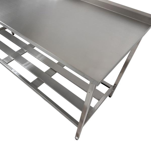 Imagem de Mesa Aço Inox Profissional 150x60x90 cm com Espelho Nortinox