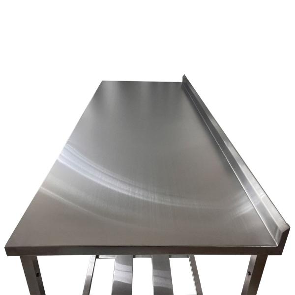 Imagem de Mesa Aço Inox Profissional 150x60x90 cm com Espelho Nortinox