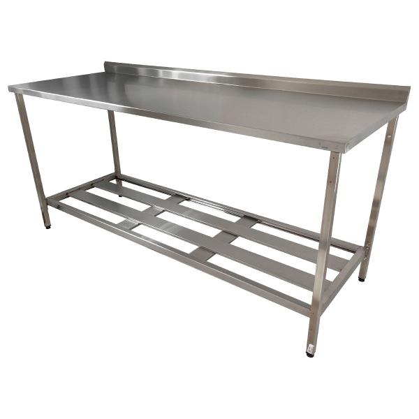 Imagem de Mesa Aço Inox Profissional 180x60x90 cm com Espelho Nortinox