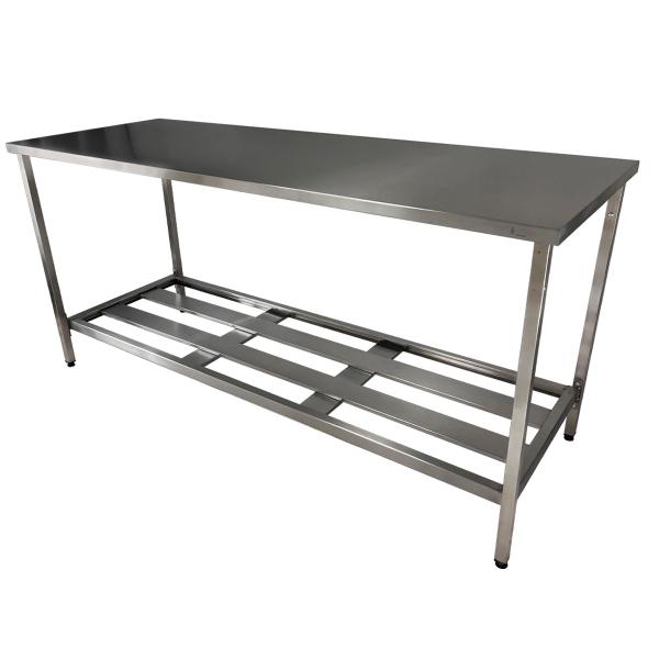Mesa Aço Inox Profissional 190x70x90 cm Nortinox Imagem de Mesa Aço Inox Profissional 190x70x90 cm Nortinox
