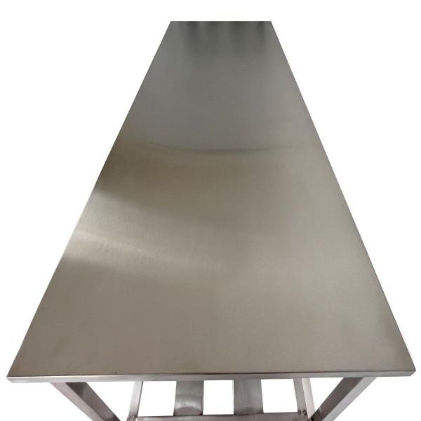 Mesa Aço Inox Profissional 190x70x90 cm Nortinox Imagem de Mesa Aço Inox Profissional 190x70x90 cm Nortinox