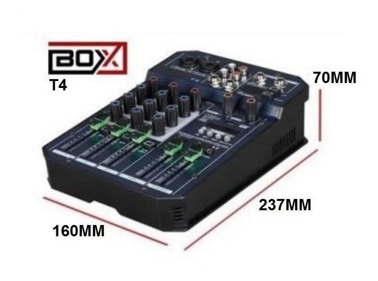 Imagem de Mesa Analogica 4 Canais Boxx T4 Usb Com Interface Audio Otg