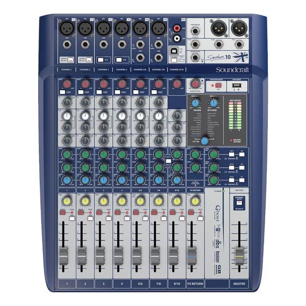 Imagem de Mesa Analógica de 10 Canais Com Interface de Áudio SIGNATURE 10 - SOUNDCRAFT