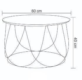 Imagem de Mesa Apoio Fringe Tampo Nogueira com Base Aco Preto 60 cm - 53491