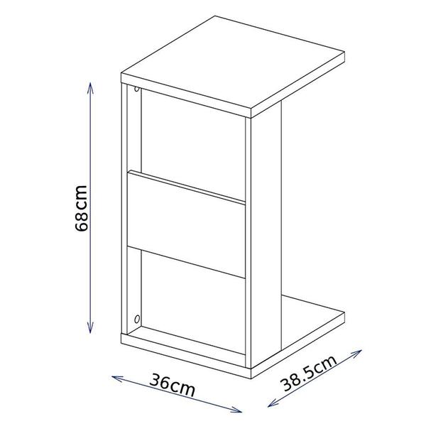 Imagem de Mesa Apoio Lateral Sofá Ou Cama Book Preto Caemmun