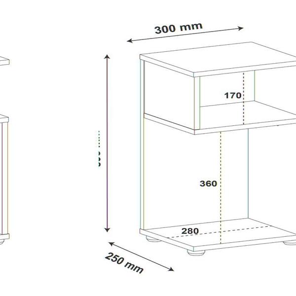 Imagem de Mesa Apoio  Toy Cor Pinho - Artery