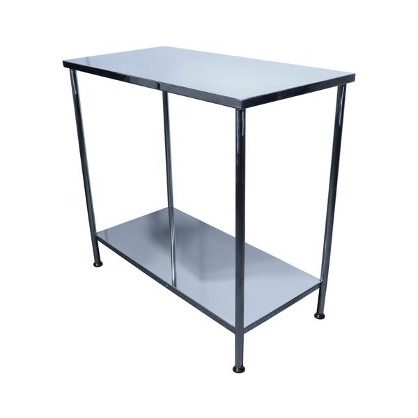 Mesa Auxiliar 40x80x80cm em Aço Inox C/ Ponteiras - Portal Hospitalar Imagem de Mesa Auxiliar 40x80x80cm em Aço Inox C/ Ponteiras